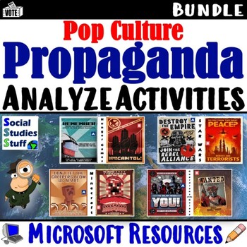 Preview of Pop Culture Propaganda Practice Activity | Analyze Persuasion | Microsoft