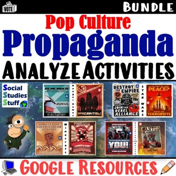 Preview of Pop Culture Propaganda Practice Activity | Analyze Persuasion | Google