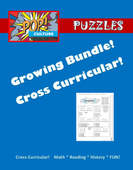 Preview of Pop Culture Puzzles GROWING BUNDLE - SEVENTEEN puzzles currently in bundle