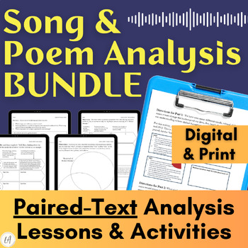 Preview of Pop Culture Song Analysis Lesson Plans & Poem Analysis for High School English