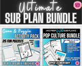 Pop Culture Sub Plans + Games & Puzzles | Upper Elementary