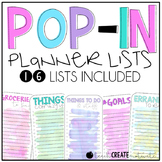 Pop In Planner Lists