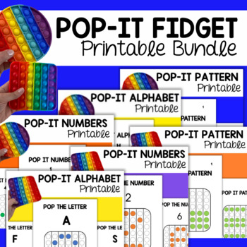Pop It Activities Alphabet, Number and Pattern Printable Bundle (round ...