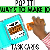 Pop It Activities, Ways to Make 10 Worksheet and Math Task Cards
