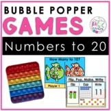 Pop-It Bubble Popper Math Games Numbers to 20 (BUNDLE)