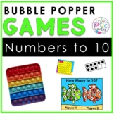 Pop It Bubble Poppers Numbers to 10 Games