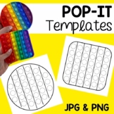 Pop It Fidget Square and Round Clipart Template - Clip Art