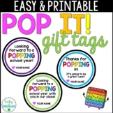Pop It Fidget Toy Gift Tags | Beginning of Year Gift | End