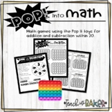 Pop It! Math Games for Addition and Subtraction to 20