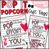 Pop It | Popcorn Valentine's Day Gift Tags | Poem
