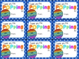 Pop It / Push Pop Fidget Toy Open House Gift Tag (Thank yo
