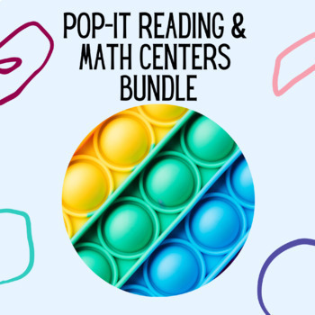 Preview of Pop-It Reading & Math Centers Growing Bundle 