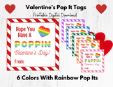 Pop It Valentine's Tags, Rainbow, Pop-It Valentines Cards,