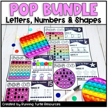 Pop Letter & Number Formation, Ten Frames & Shapes BUNDLE | TpT