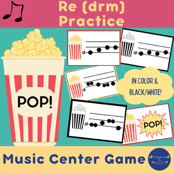 Preview of Pop Melodic Reading Game - Re (drm) - Perfect for Centers!