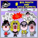 Pop Music Big Mouth and Stick Puppets: Elvis, Lady Gaga, F