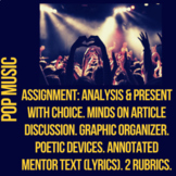 Pop Music: Hook Article- Terms- Differentiated Assignment: