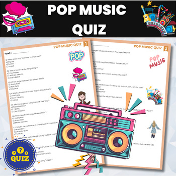 Preview of Pop Music Trivia Quiz | US Pop Music Quiz | US Pop Culture Quiz