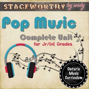 Preview of Pop Music Genres Unit: The Elements of Music for Middle School Grades 5 6 7 8
