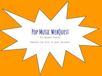 Preview of Pop Music WebQuest