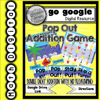 Preview of Pop Out! Double Digit Addition No Regrouping Game Digital Resource