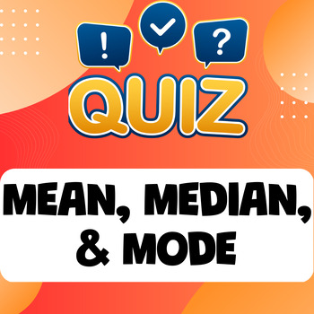 Preview of Pop Quiz - Mean, Median, and Mode (with Answer Key)