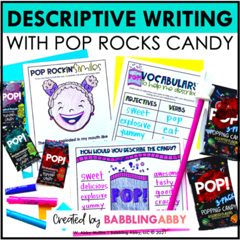 Preview of Descriptive Writing Activities Adjectives, Verbs, Similes with Poprocks