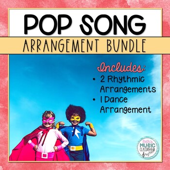 Preview of Pop Song Music BUNDLE, Rhythmic Arrangement & Folk Dance for BRAVE/FIGHT SONG