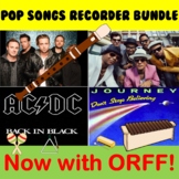 Pop Songs Recorder Bundle Volume 1 - Arrangement - With Orff