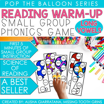 Preview of Long Vowel Phonics Small Group Game, Intervention, Activities, Flash Cards