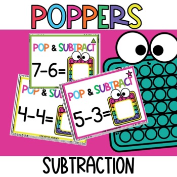 Preview of Pop Toy Poppers Subtraction Activities