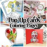 6 Pop Up Cards Printables with Coloring Pages