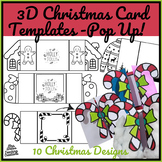 Pop Up Christmas Card Templates: 3D Holiday Craft Activity