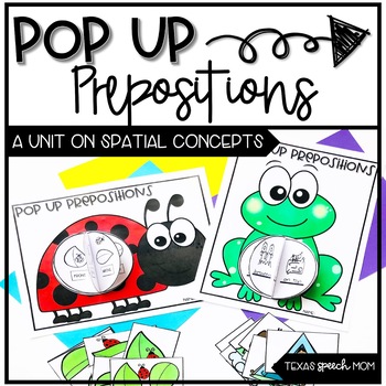 Preview of Pop Up Prepositions: Summer Speech & Language Therapy Craft