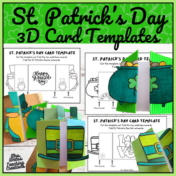 Preview of St. Patty's Day Craft Activity - St. Patrick's Day 3D Pop Up Card Templates