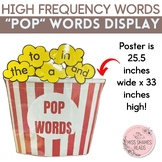Pop Words Display, High Frequency Words, Fry Words, Sight Words