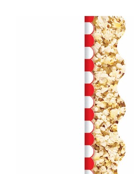 Preview of Pop corn boarder Hollywood theme