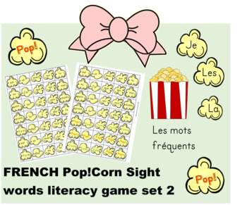 Pop!corn sight words FRENCH le jeu de POP! mots fréquents set 2