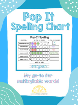 Preview of Pop-it Spelling chart and Video