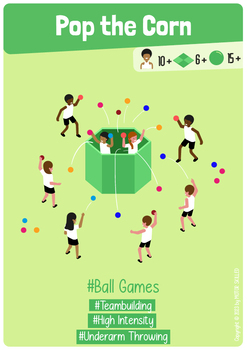 Preview of Pop the Corn - PE Ball Game for Elementary School