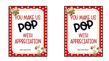 Preview of Pop with appreciation!