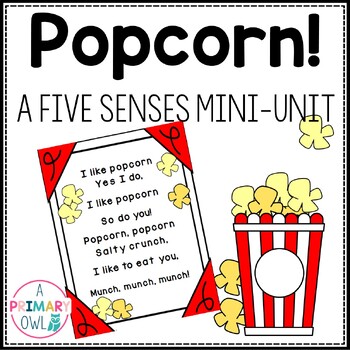 Preview of Popcorn Five Senses Mini-Unit