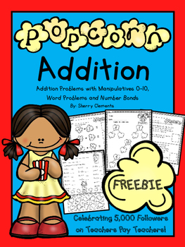 Preview of Popcorn Addition to 10 FREEBIE | 13 pages
