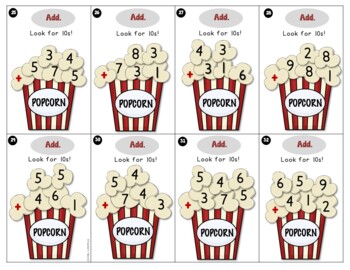 Popcorn Addition using 3, 4, 5, and 6 Addends by Teacher's Take-Out