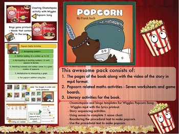 Preview of Popcorn Book Activities (Bundle)