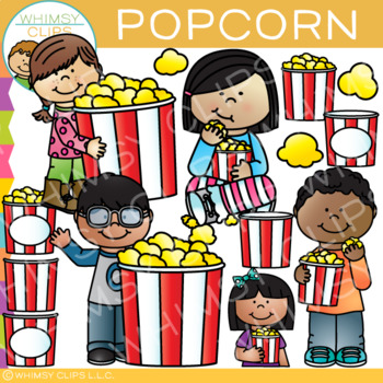 Preview of Popcorn Kids Snack Clip Art