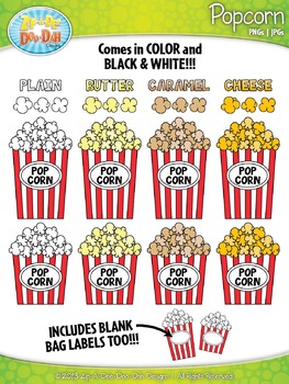 Preview of Popcorn Clipart {Zip-A-Dee-Doo-Dah Designs}