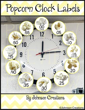 Preview of Popcorn Clock Labels