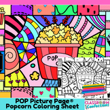Popcorn Coloring Page Fun Popcorn Theme Pop Art Coloring A