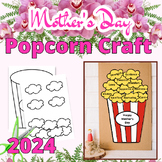 Popcorn Craft, mothers day Craft writing Activities